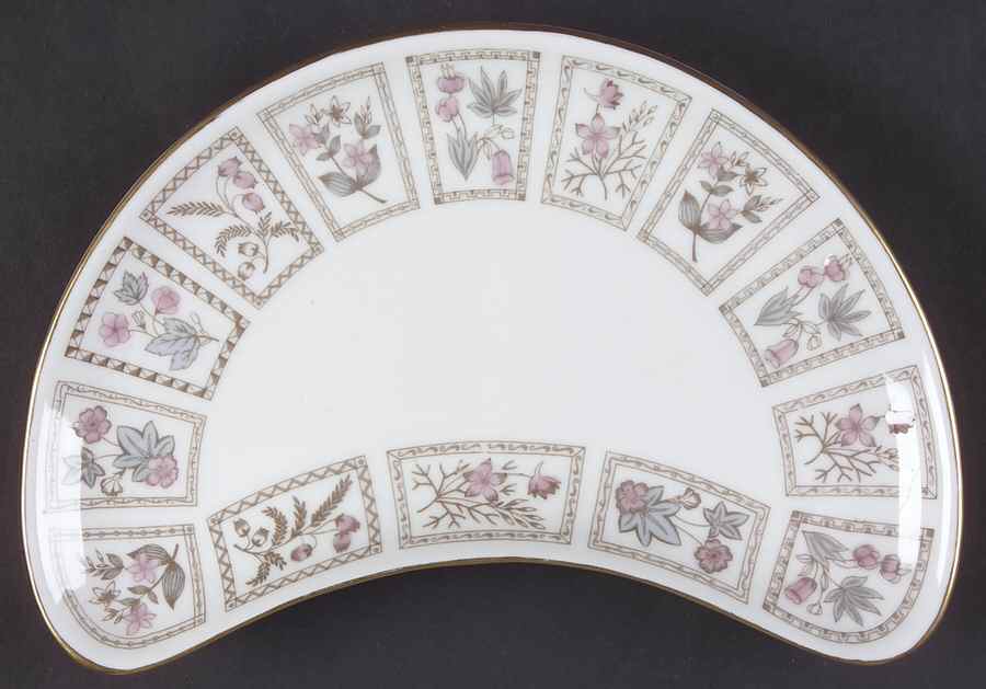 Tapestry (Gold Trim) Crescent Salad Plate by Minton-1