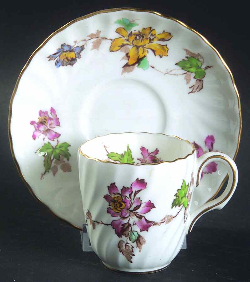 Vermont Flat Demitasse Cup & Saucer Set by Minton-1