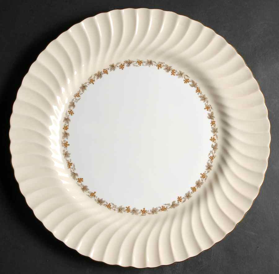 Vineyard Buff Large Chop Plate (Round Platter) by Minton-1