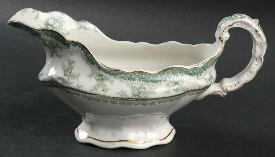 Hamilton Green Gravy Boat by John Maddock & Sons-1