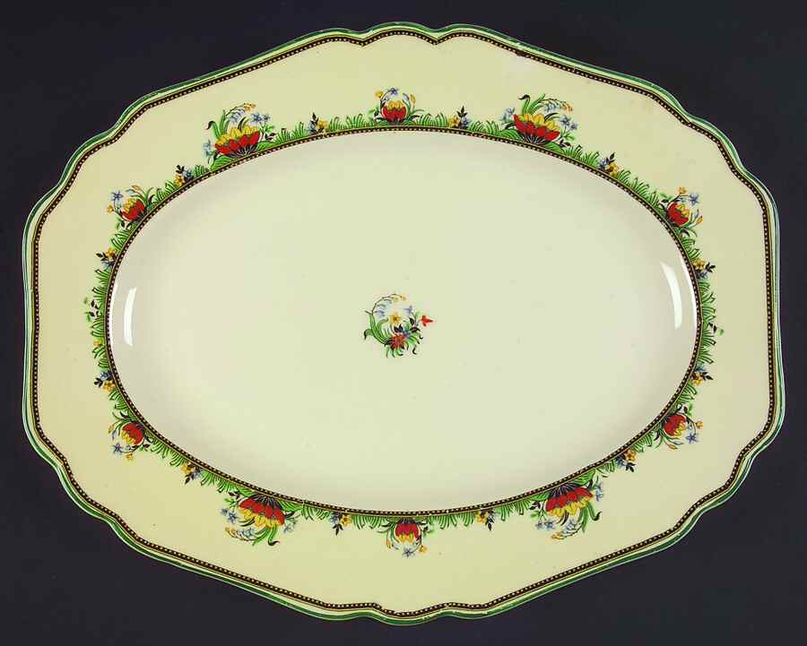 Lily 14" Oval Serving Platter by John Maddock & Sons-1