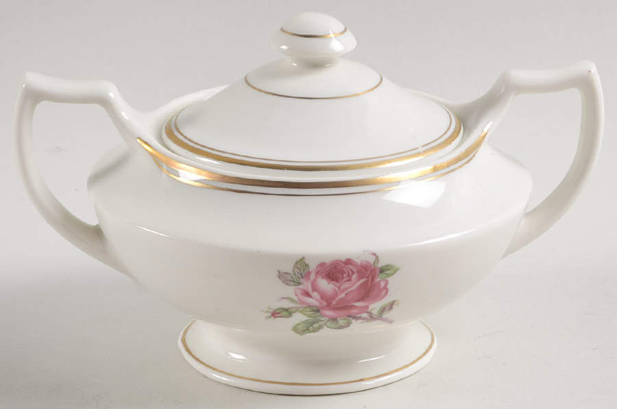 Manor Rose Gold Sugar Bowl & Lid by Manor House (USA)-1
