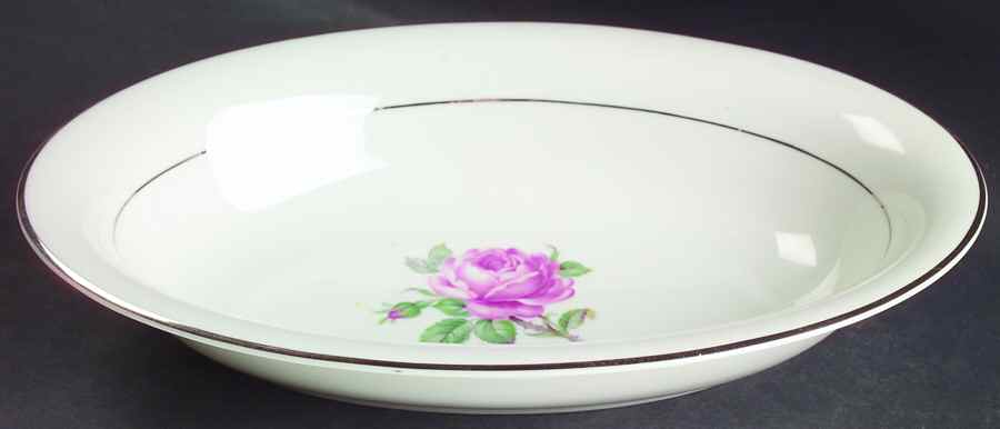 Manor Rose Platinum 11" Oval Vegetable Bowl by Manor House (USA)-1