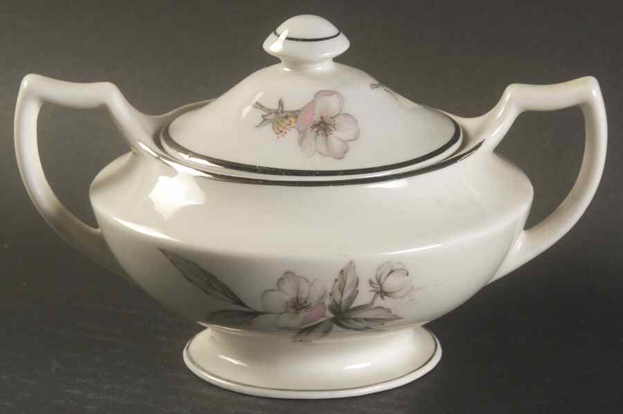 Spring Glory (Platinum) Sugar Bowl & Lid by Manor House (USA)-1