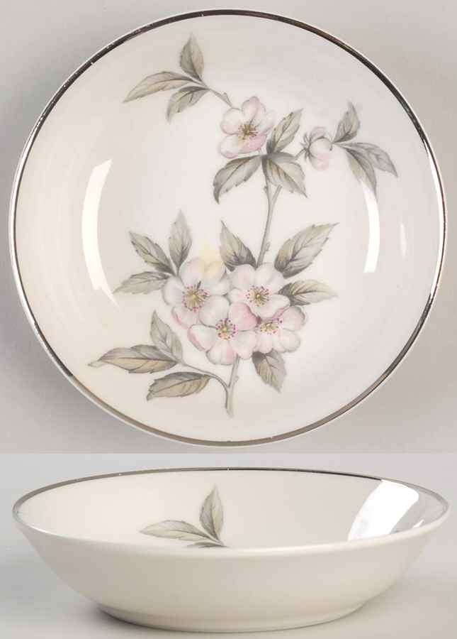 Spring Glory (Platinum) Fruit/Dessert (Sauce) Bowl by Manor House (USA)-1