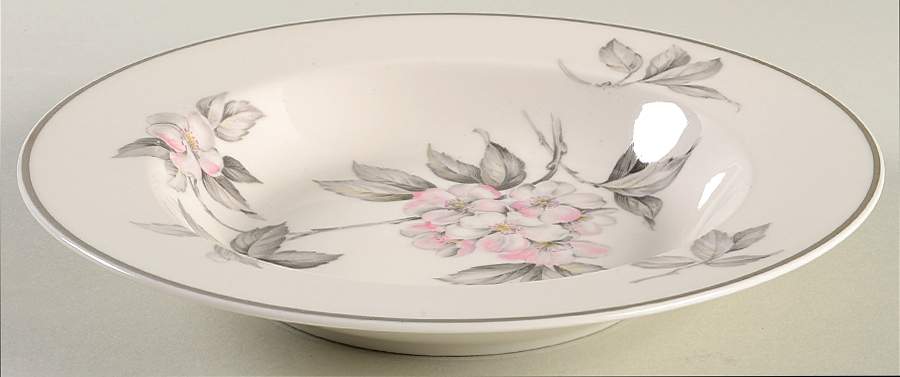 Spring Glory (Platinum) Rim Soup Bowl by Manor House (USA)-1