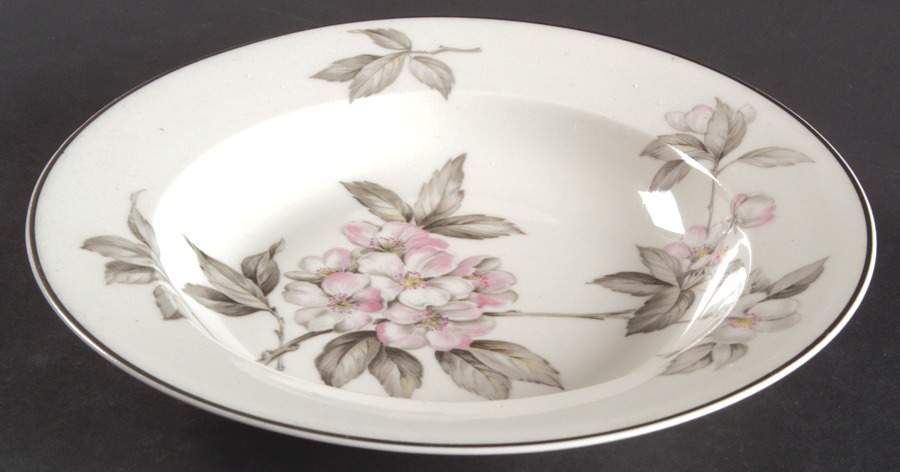 Spring Glory (Platinum) Rim Soup Bowl by Manor House (USA)-1