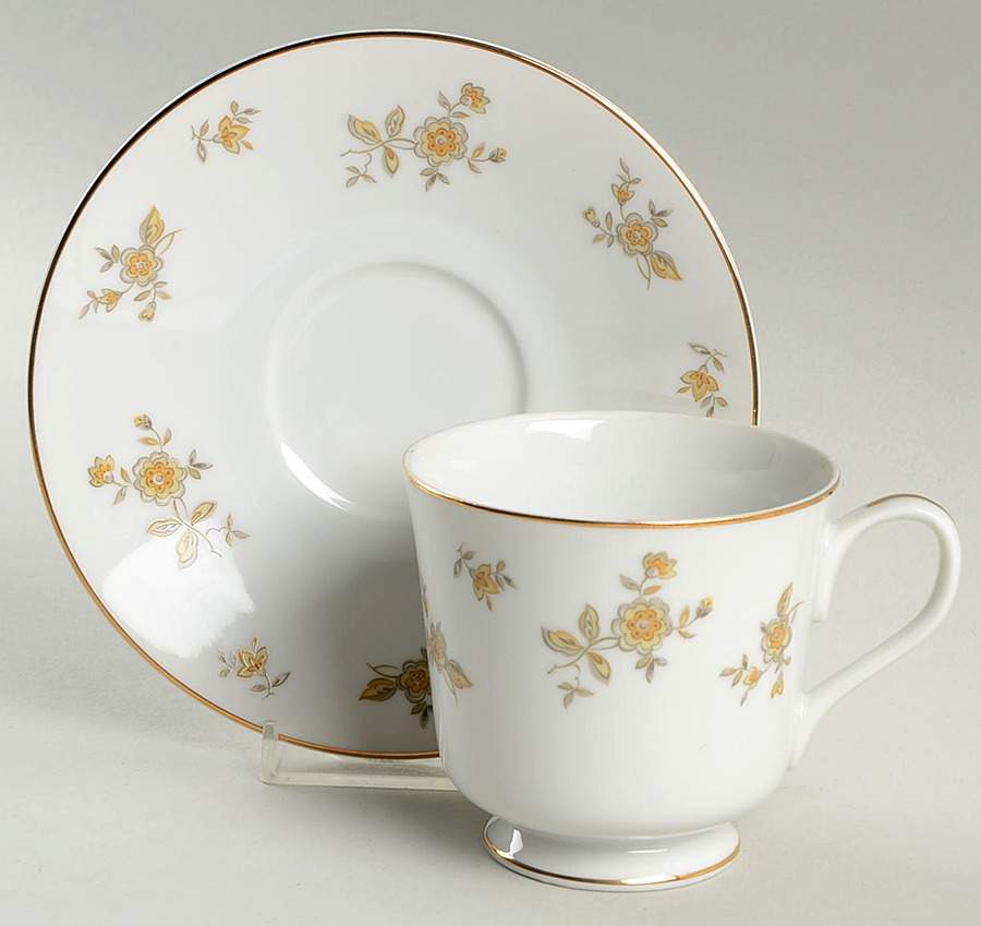 Hanover Footed Cup & Saucer Set by Majestic (Japan)-1