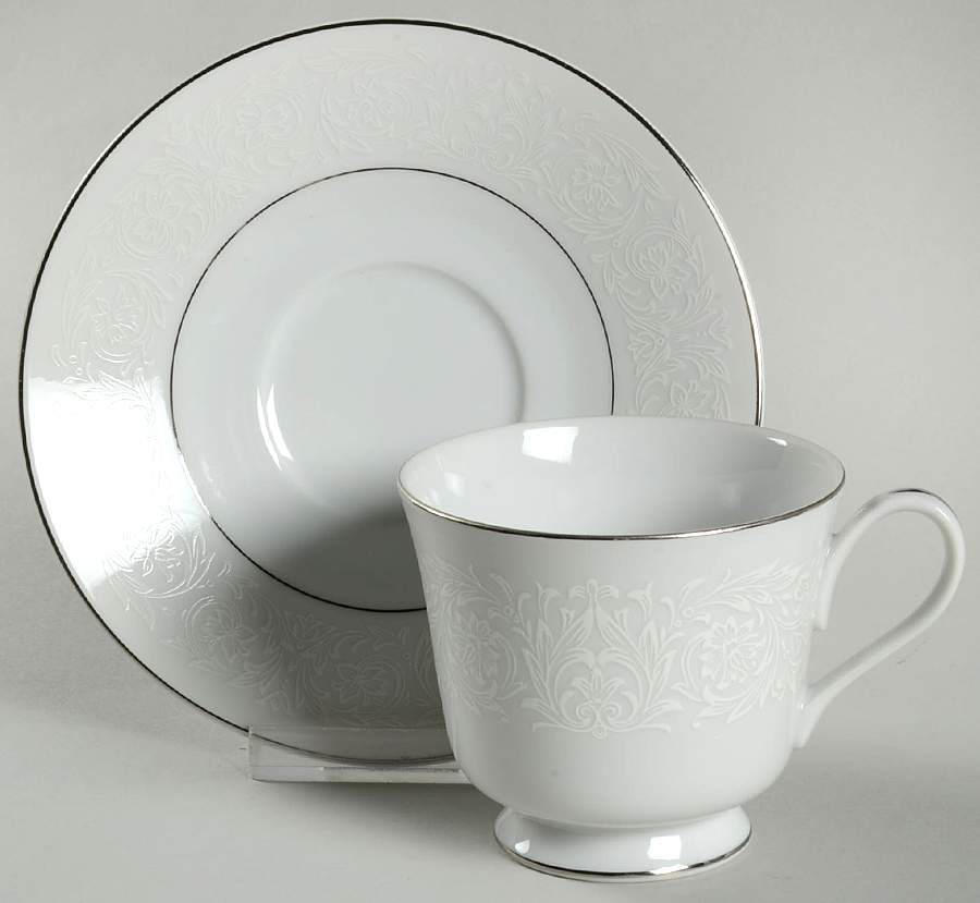 Plymouth Footed Cup & Saucer Set by Majestic (Japan)-1