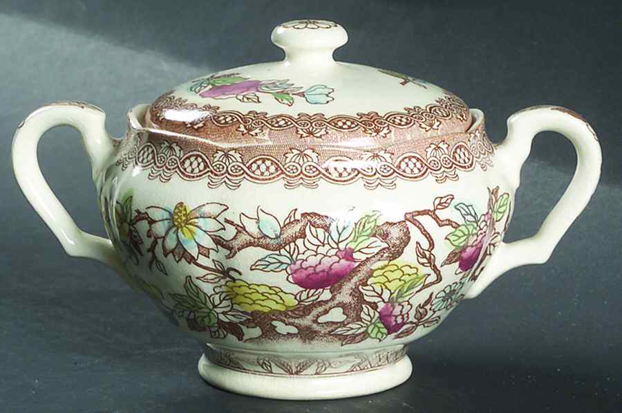 Indian Tree Sugar Bowl & Lid by Maruta-1