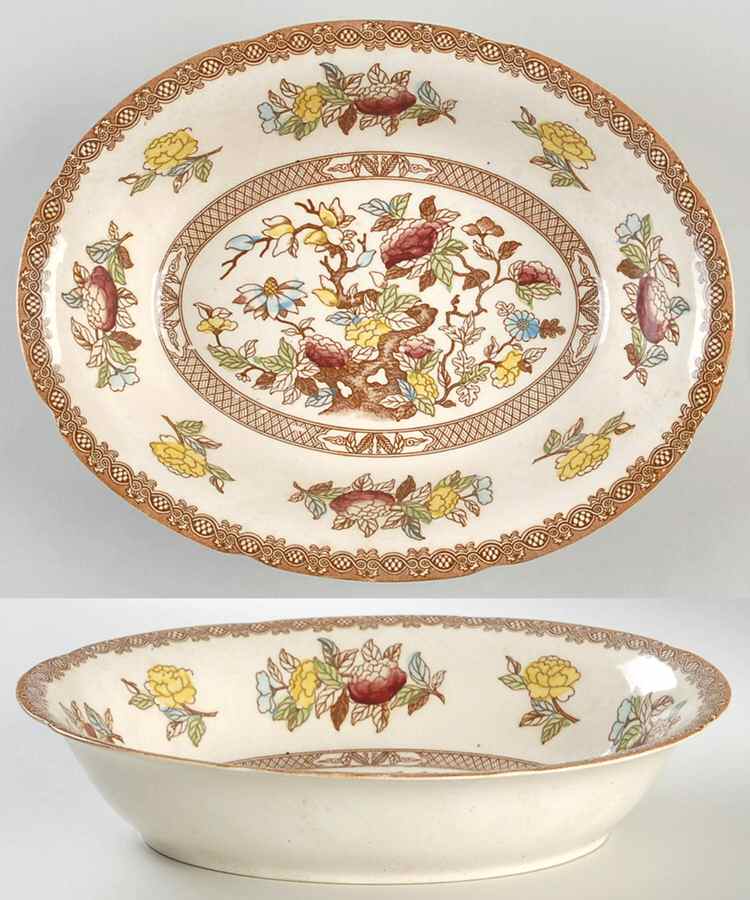 Indian Tree 10" Oval Vegetable Bowl by Maruta-1