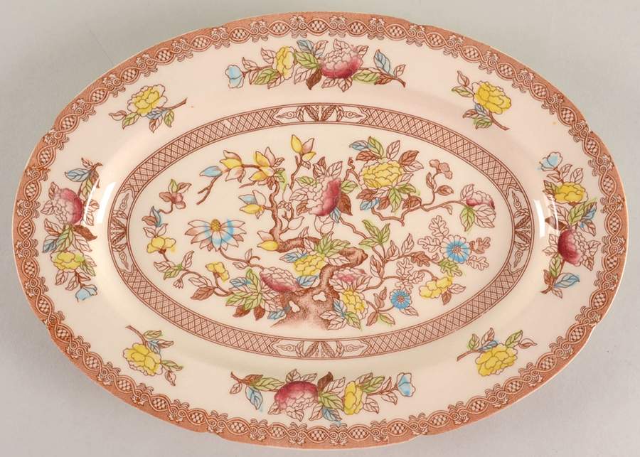 Indian Tree 12" Oval Serving Platter by Maruta-1