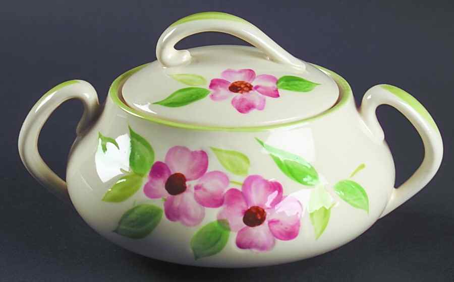 Posie Pink Sugar Bowl & Lid by Maruta-1