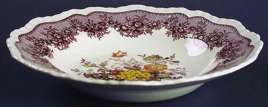 Ascot Brown Multicolor Rim Soup Bowl by Mason's-1
