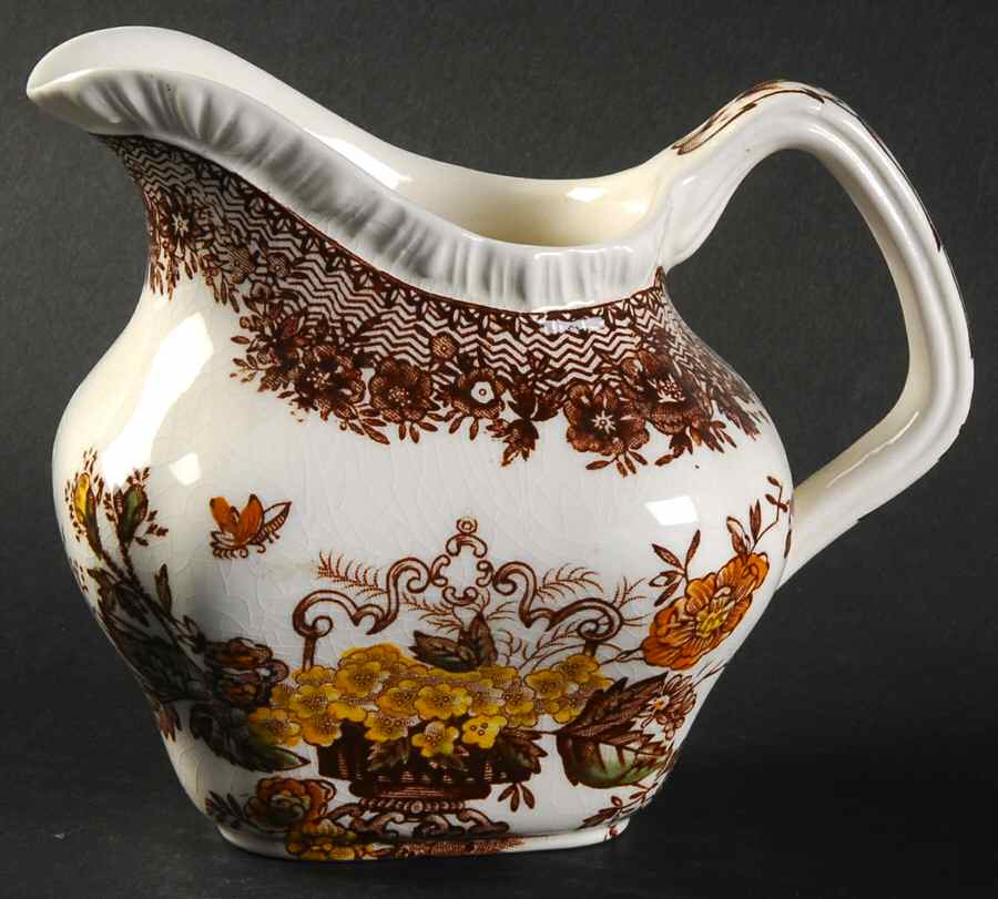 Ascot Brown Multicolor Creamer by Mason's-1