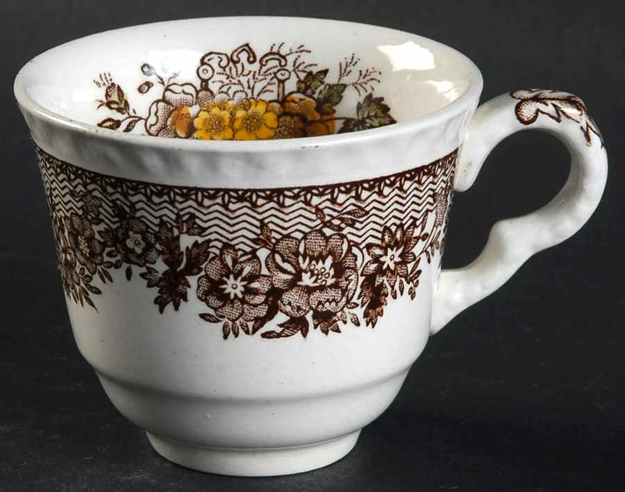 Ascot Brown Multicolor Flat Demitasse Cup by Mason's-1