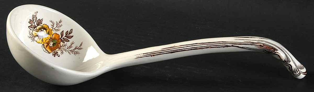 Ascot Brown Multicolor Tureen Ladle by Mason's-1