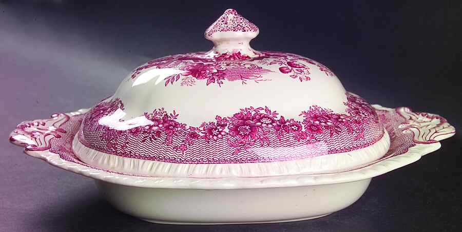 Ascot Red Oval Covered Vegetable by Mason's-1