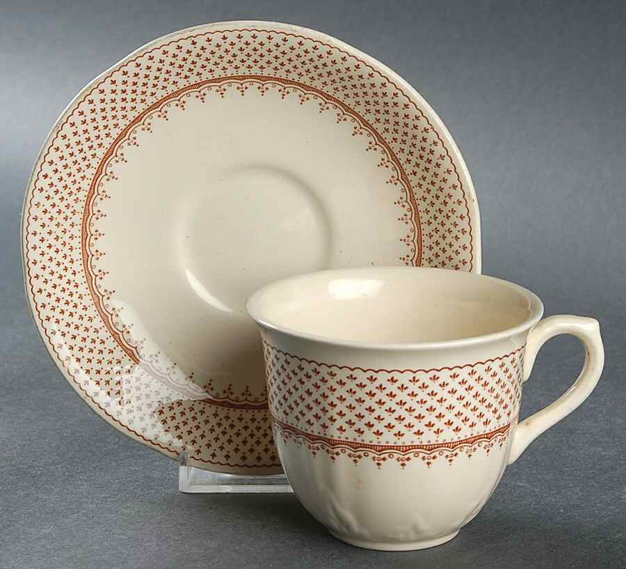 Ashlea Brown Flat Cup & Saucer Set by Mason's-1