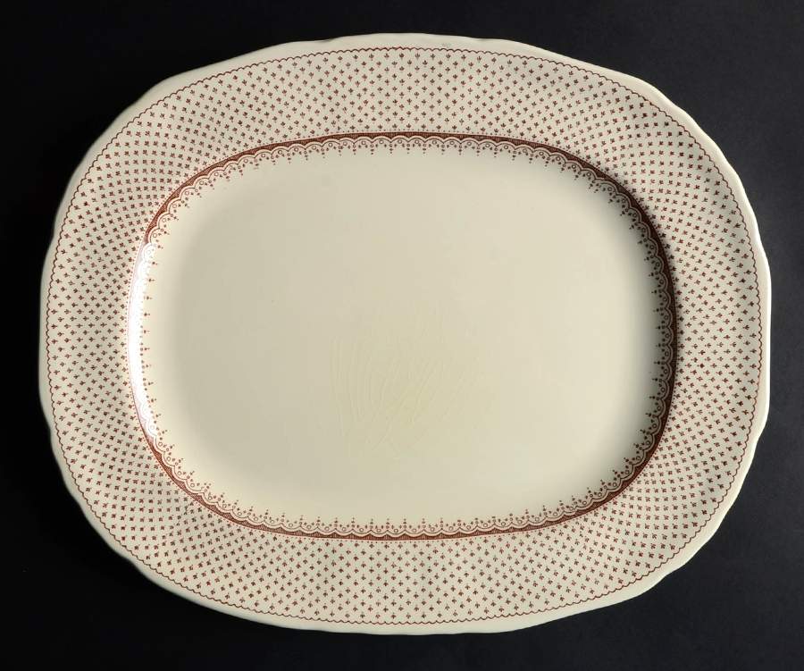 Ashlea Brown 13" Oval Serving Platter by Mason's-1