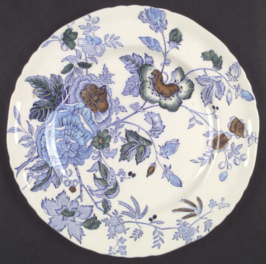 Belvedere Blue Multicolor Dinner Plate by Mason's-1