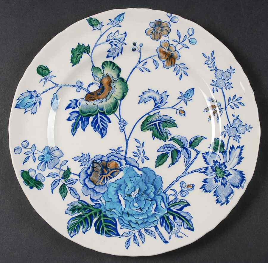 Belvedere Blue Multicolor Salad Plate by Mason's-1