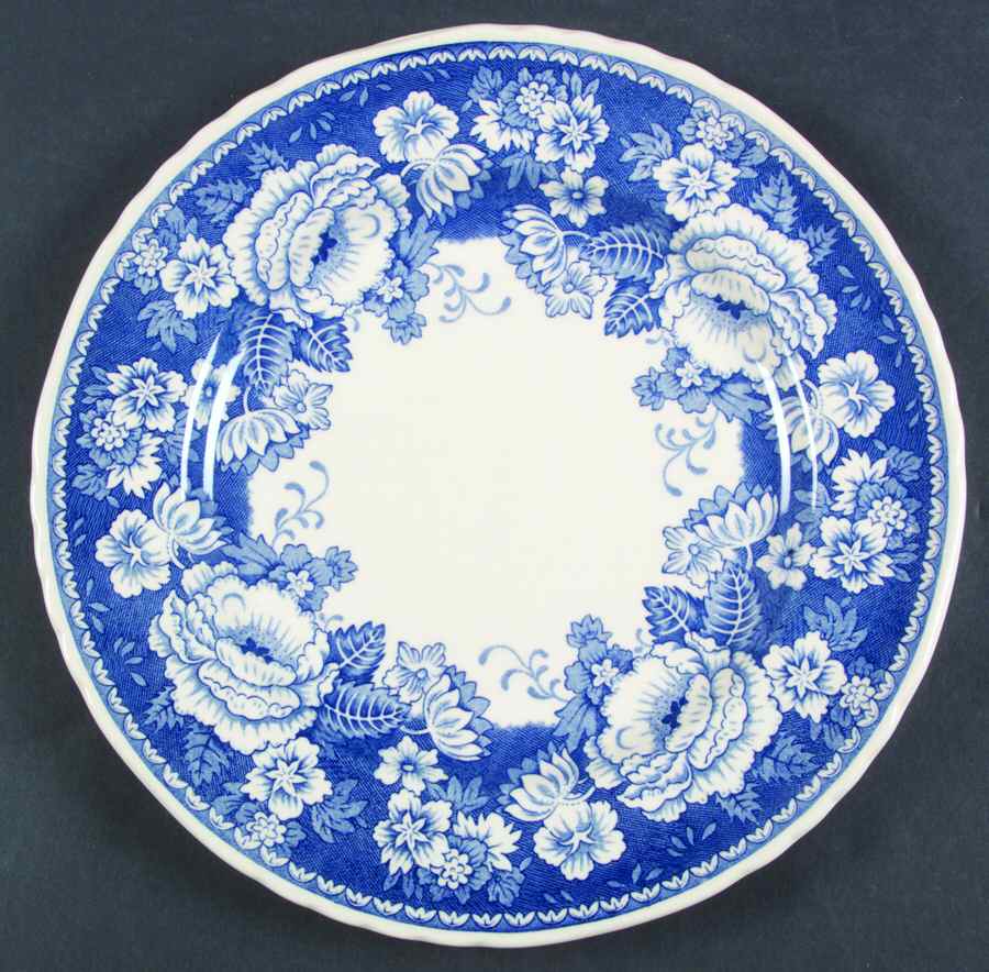 Blue & White Dinner Plate by Mason's-1