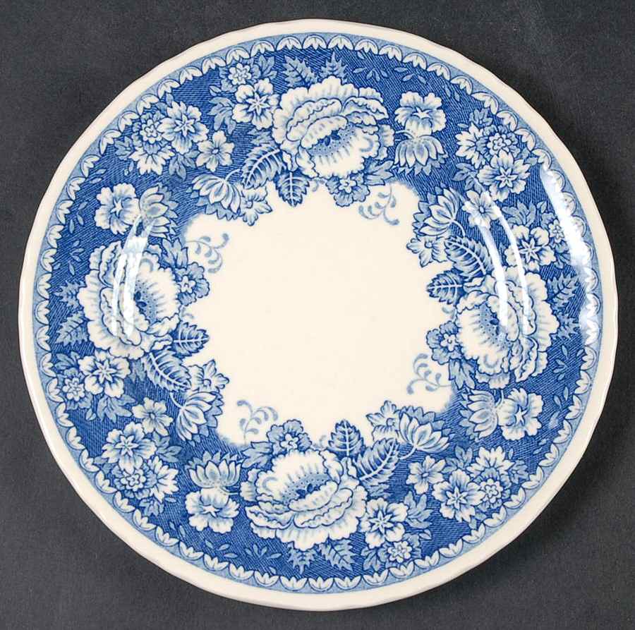 Blue & White Bread & Butter Plate by Mason's-1
