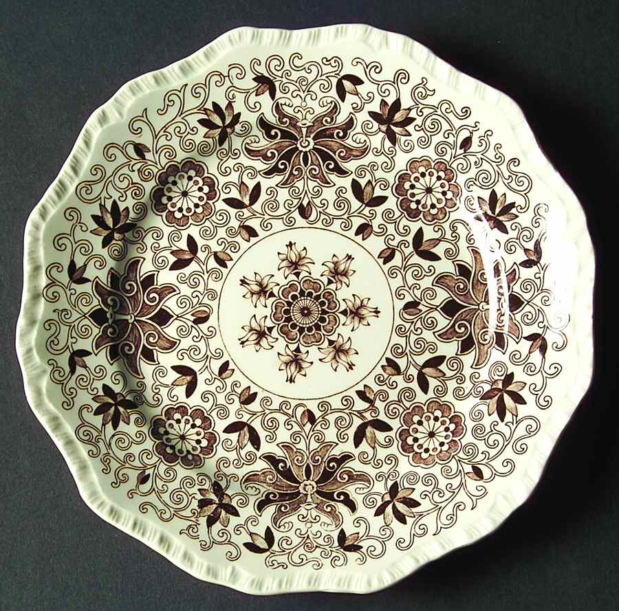 Bow Bells Brown Salad Plate by Mason's-1