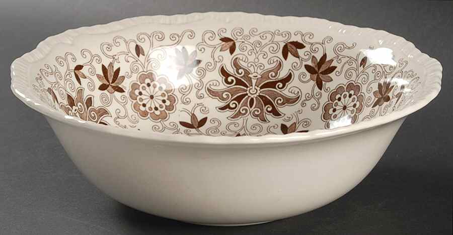 Bow Bells Brown 9" Round Vegetable Bowl by Mason's-1