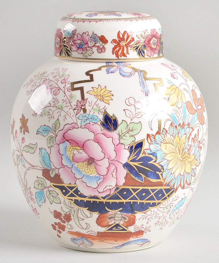 Brocade Large Ginger Jar & Lid by Mason's-1