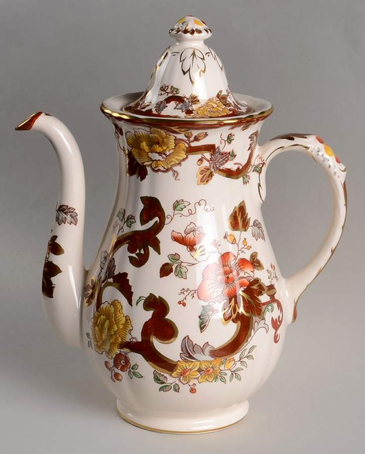 Brown Velvet Coffee Pot & Lid by Mason's-1
