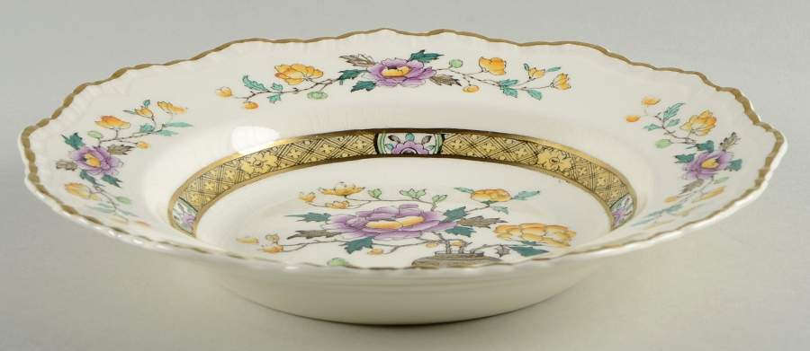 Chinese Peony Rim Soup Bowl by Mason's-1