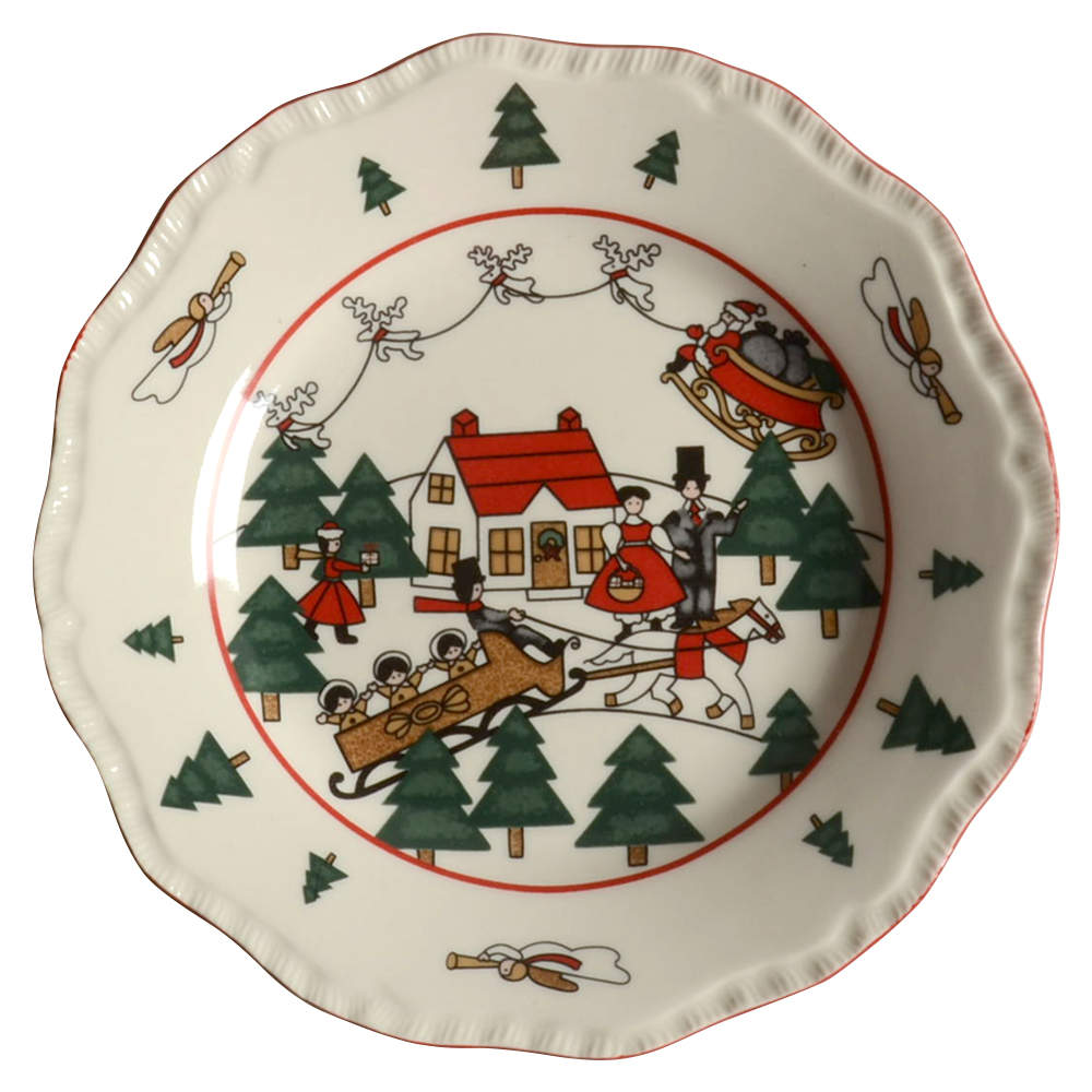 Christmas Village Salad Plate by Mason's-1