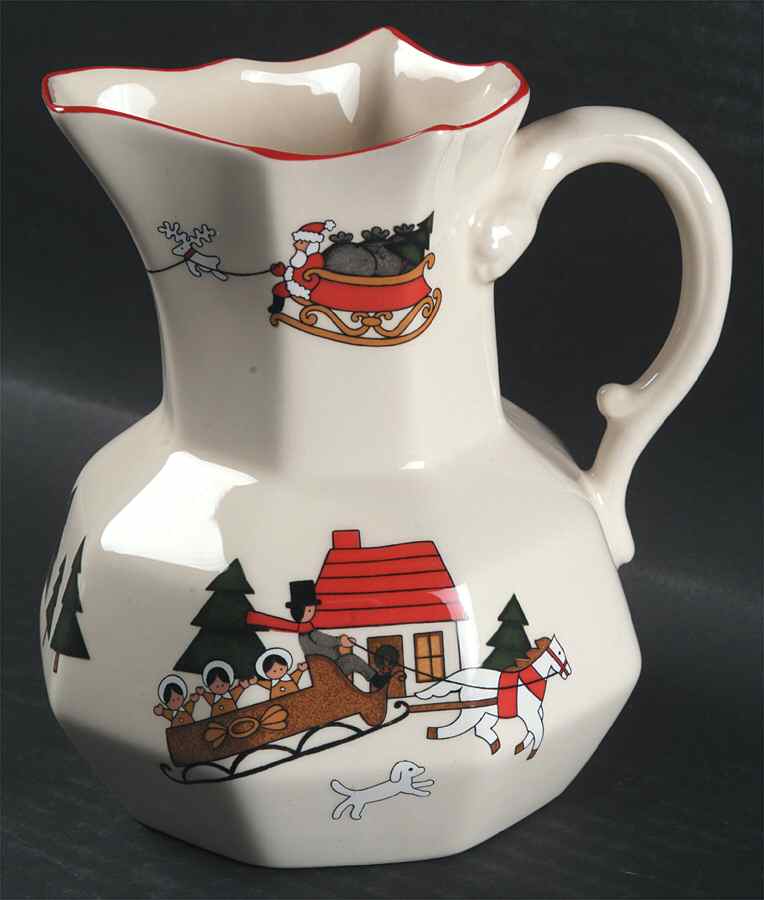 Christmas Village Small Hydra Jug by Mason's-1