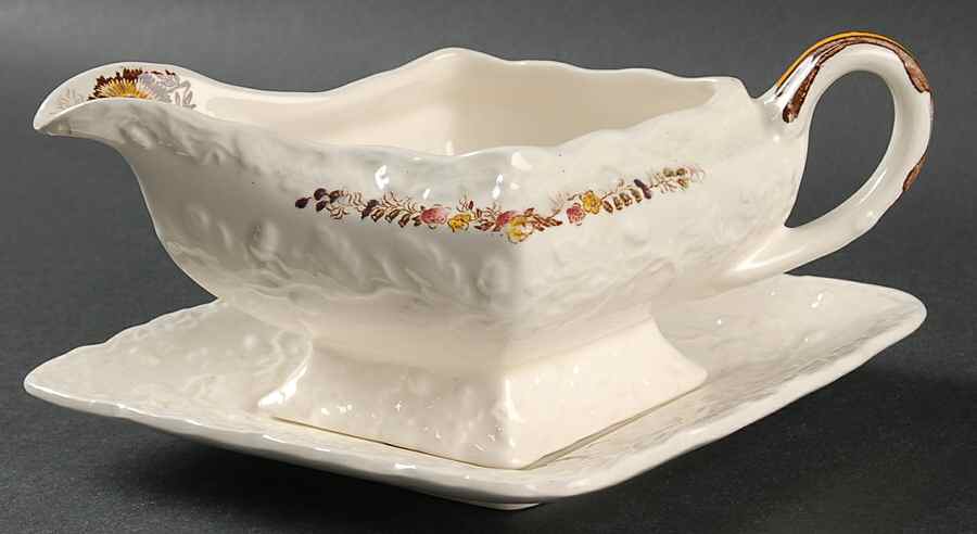 Friarswood Gravy Boat & Underplate by Mason's-1
