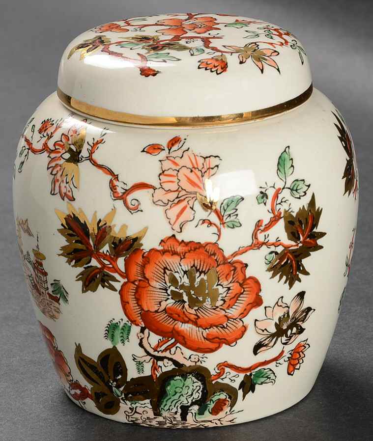 Golden Azalea Small Ginger Jar & Lid by Mason's-1