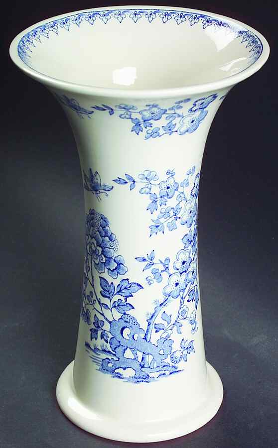 Manchu Blue 8" Flared Vase by Mason's-1