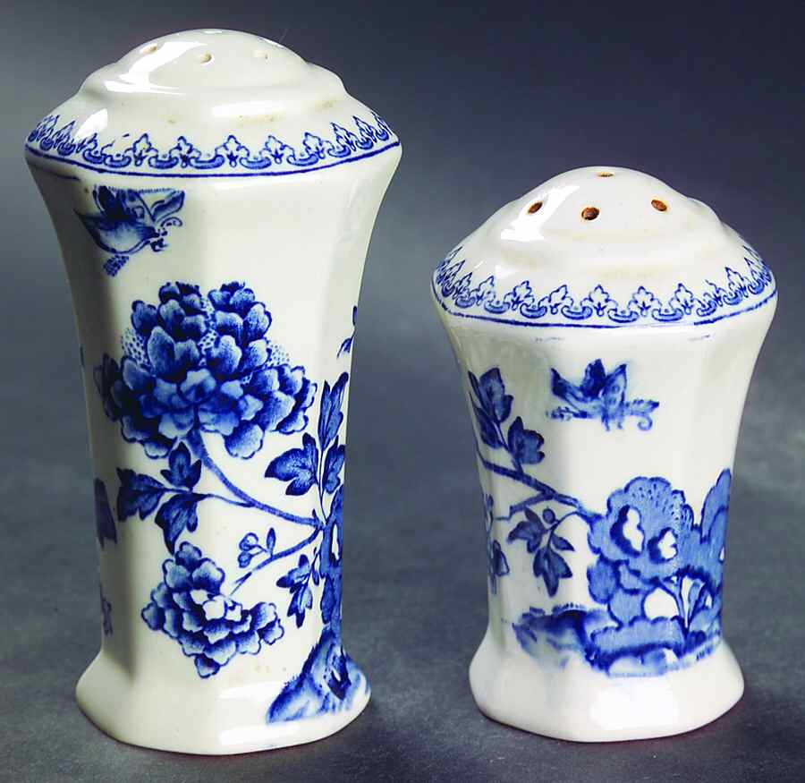 Manchu Blue Salt & Pepper Set by Mason's-1