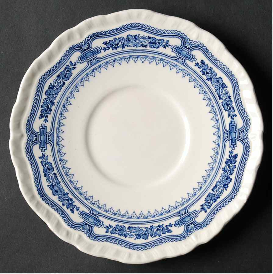 Manchu Blue Saucer for Cream Soup Bowl by Mason's-1