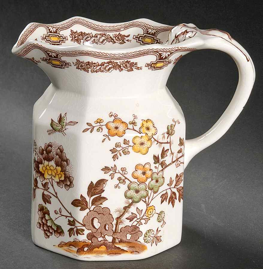 Manchu Brown Multicolor 32 Oz Fenton Jug by Mason's-1