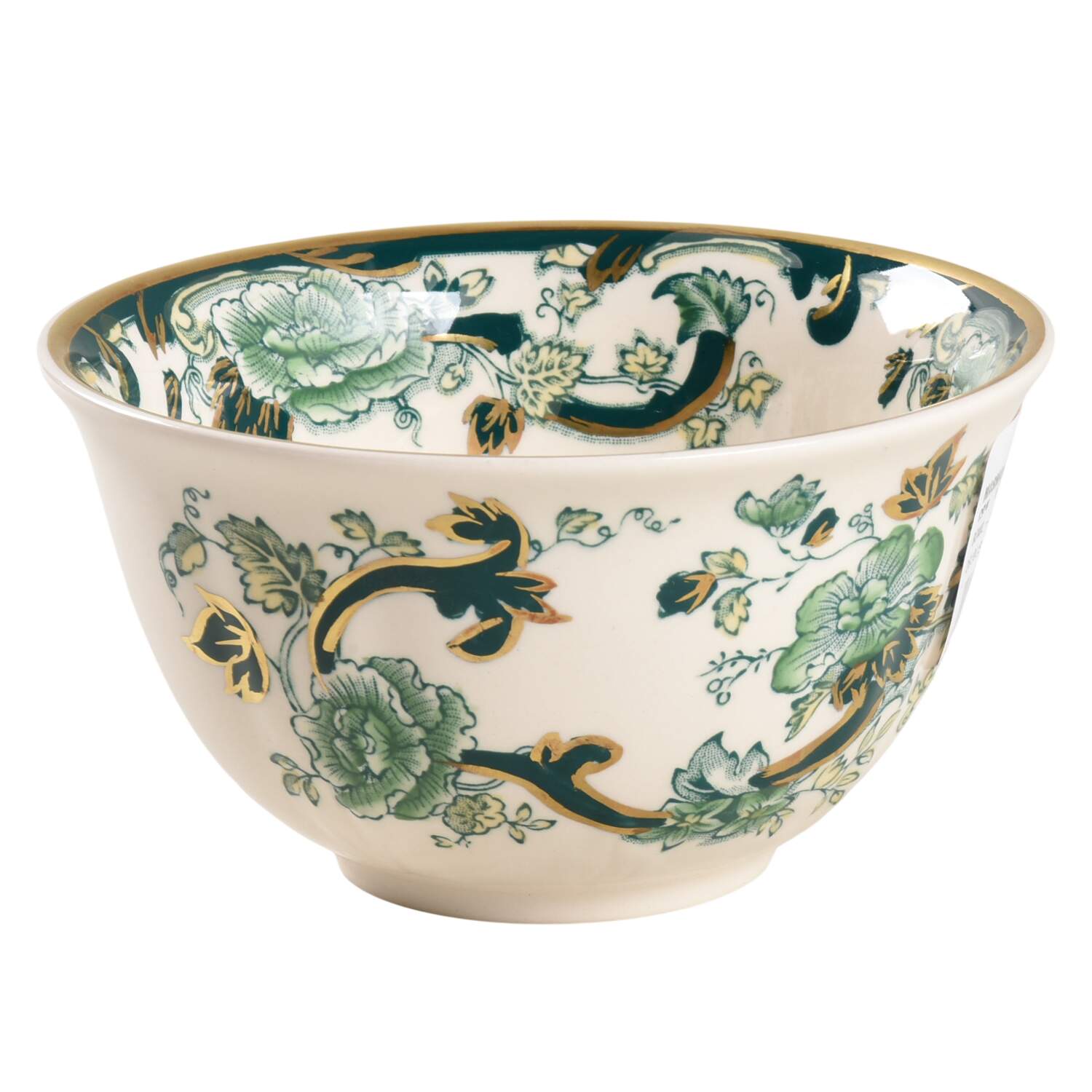 Mandalay Chartreuse (Gold Accent & Trim) Cranberry Bowl by Mason's-1