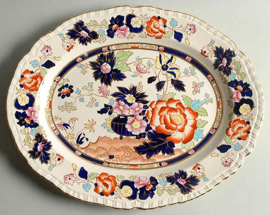 Mandarin 15" Oval Serving Platter by Mason's-1