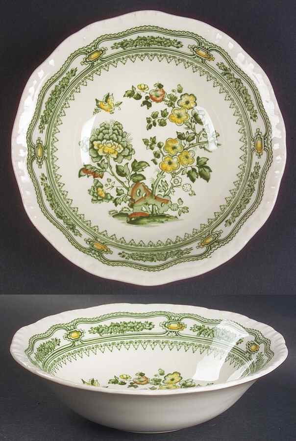 Manchu Green Multicolor Coupe Cereal Bowl by Mason's-1
