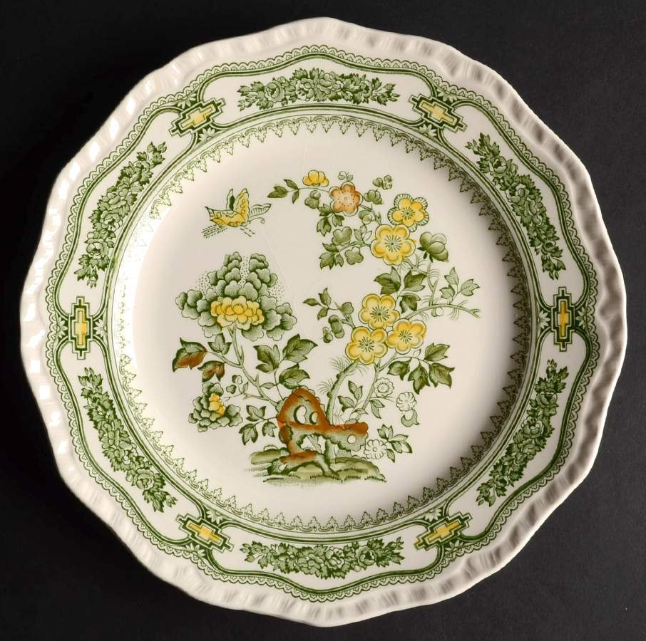Manchu Green Multicolor Luncheon Plate by Mason's-1