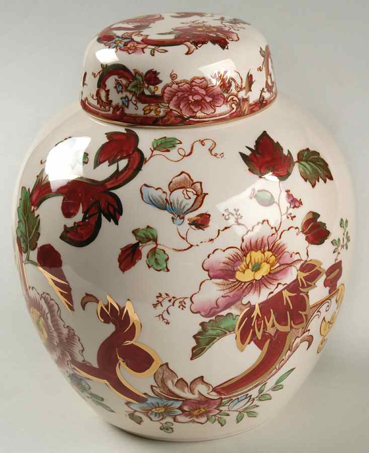 Mandalay Red Medium Prunus Jar & Lid by Mason's-1