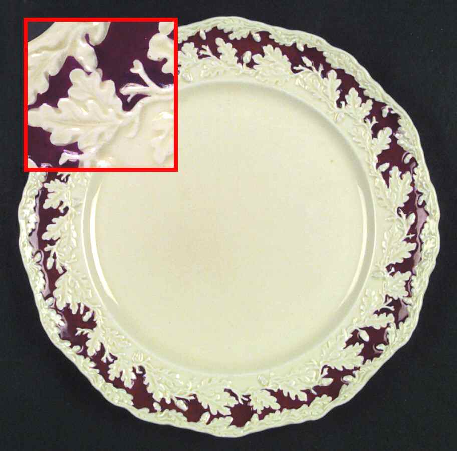 Mason's Oak Maroon Dinner Plate by Mason's-1