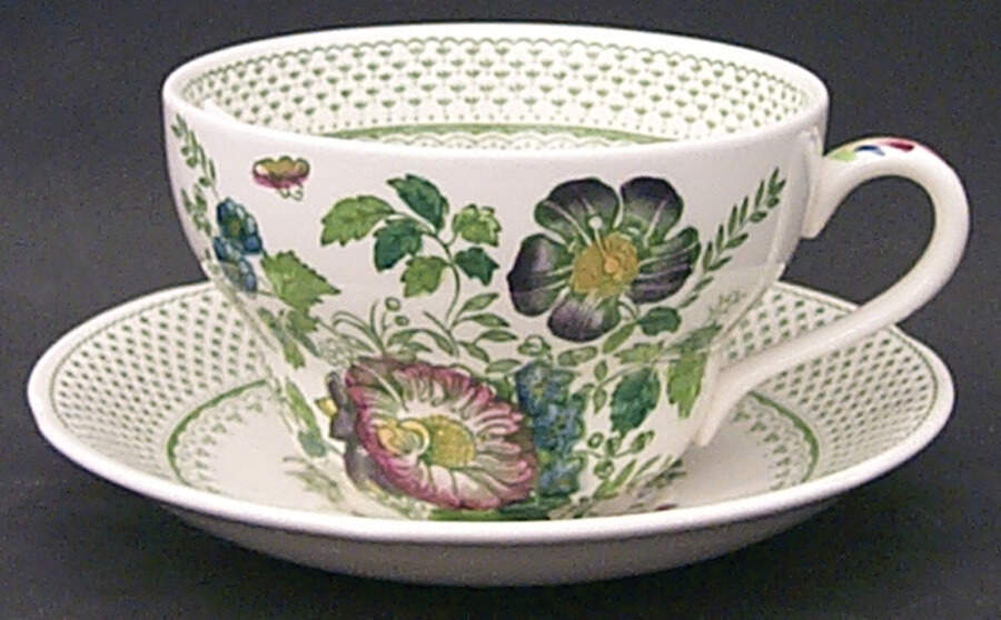 Paynsley Green Multicolor Jumbo Cup & Saucer Set by Mason's-1