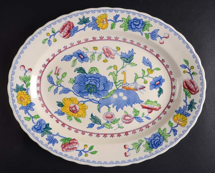 Regency Plantation Colonial 14" Oval Serving Platter by Mason's-1