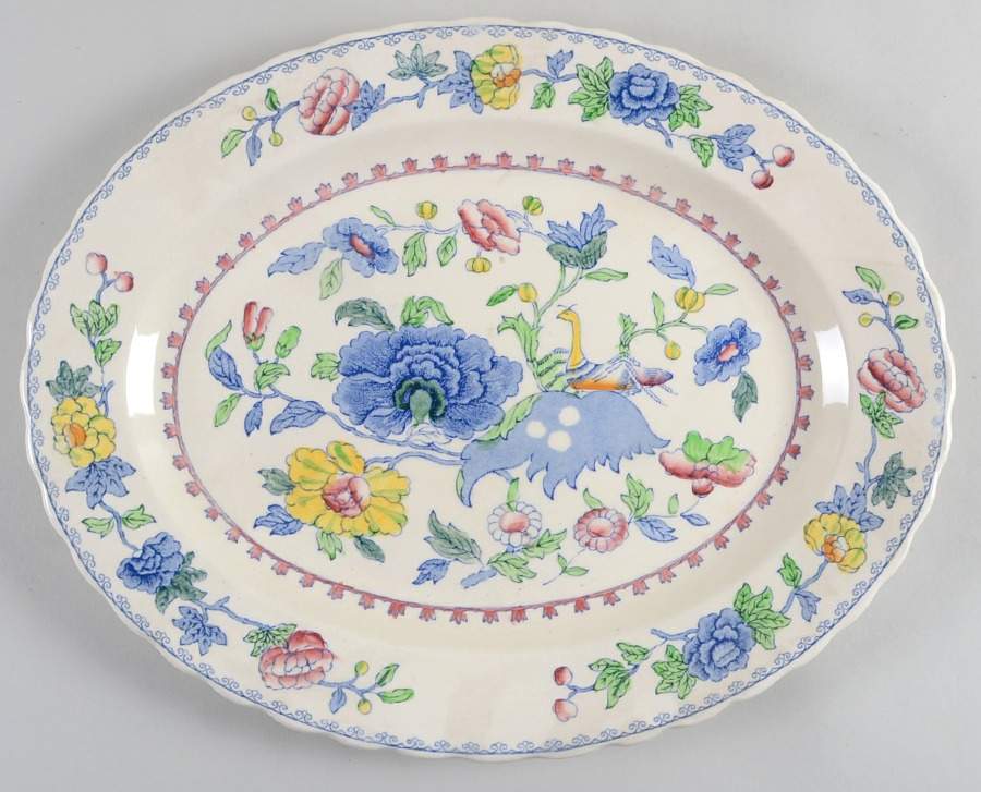 Regency Plantation Colonial 15" Oval Serving Platter by Mason's-1